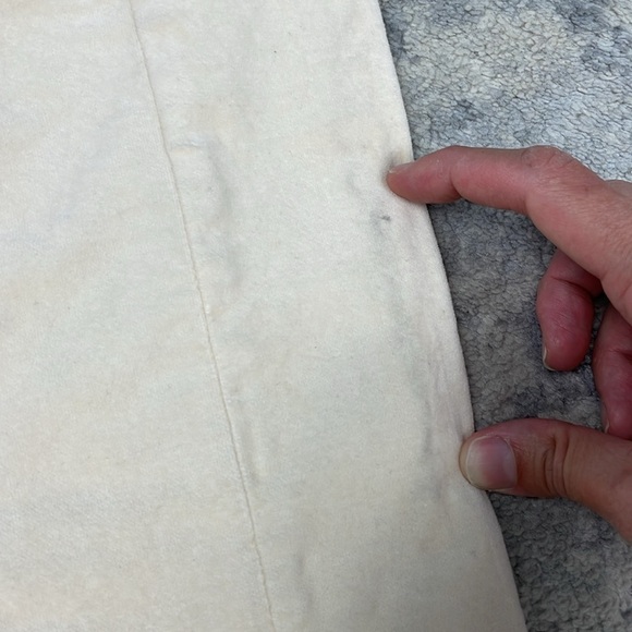 NWT L’Agence Jyothi Velvet Skinny Jeans Champagne Cream Crop Split Hem Sz 28 - Picture 13 of 15